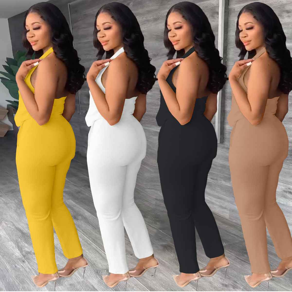 Women's Clothing Spring And Summer Leisure Suit Vest Pants Two-piece - FIFI LONDON