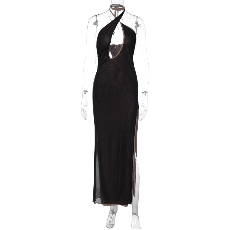 Slim fit slit long gown
