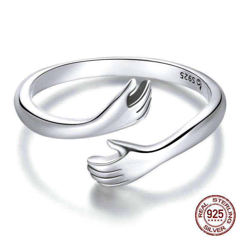 925 Sterling Silver Hug Ring For Women