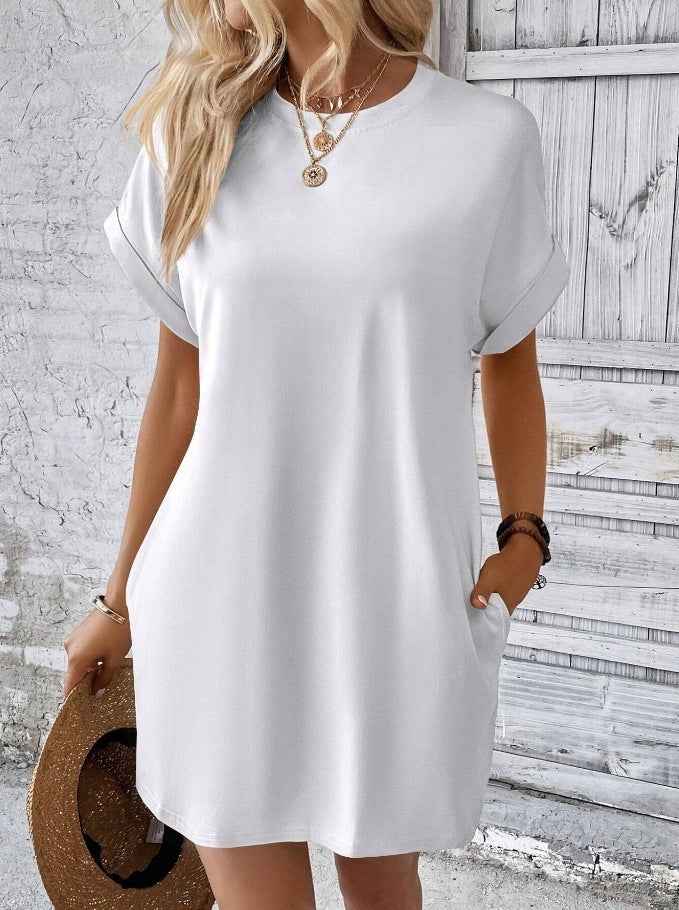 Casual loose short sleeve dress