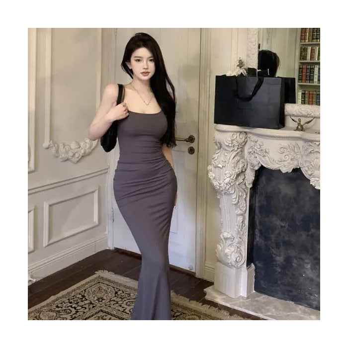 Sleek high-grade slip dress