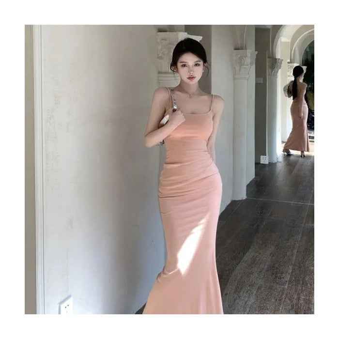 Sleek high-grade slip dress