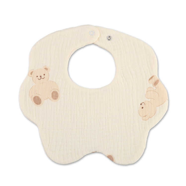 Cotton Simple Newborn Printing Drool Towel - FIFI LONDON