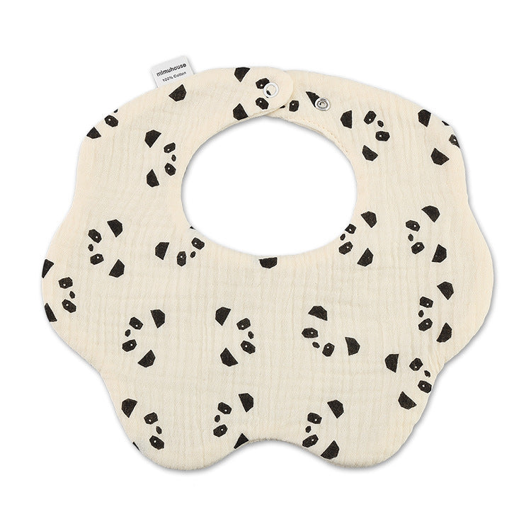 Cotton Simple Newborn Printing Drool Towel - FIFI LONDON