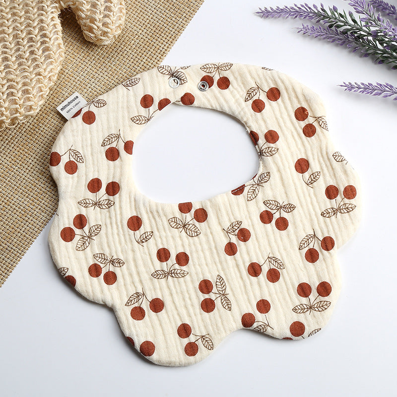 Cotton Simple Newborn Printing Drool Towel - FIFI LONDON