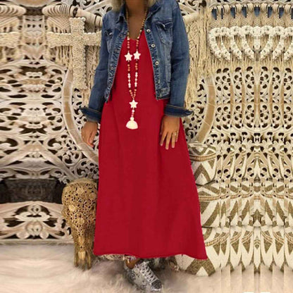 Elegant V-neck long sleeve dress 