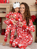 Beauty Clothing Heart Printing Leisure Pajamas Pajamas Parent-child Suit - FIFI LONDON