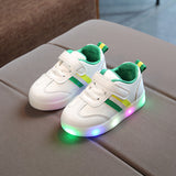 Kimmy White LED Sneakers Shoes - FIFI LONDON