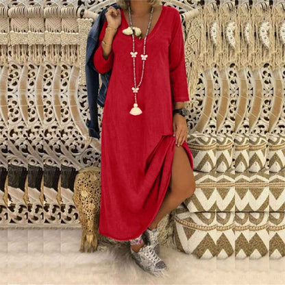 Elegant V-neck long sleeve dress 