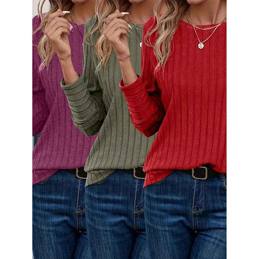Women’s Long Sleeve Knit Cardigan shown front-on on model — Fifi London Autumn collection