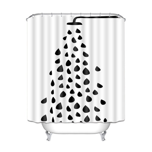 Digital Printing Plus 3 Thick Series Polyester Waterproof Shower Curtain - FIFI LONDON