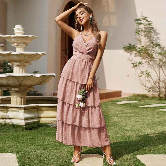 Stylish suspender dress