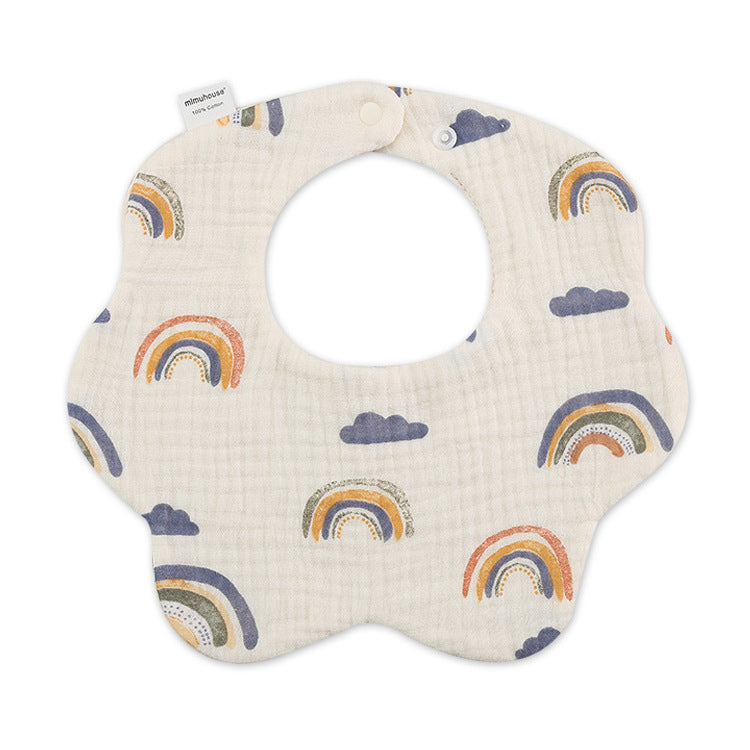 Cotton Simple Newborn Printing Drool Towel - FIFI LONDON