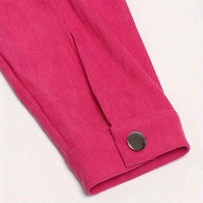 Casual long-sleeve corduroy coat 