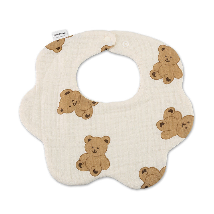 Cotton Simple Newborn Printing Drool Towel - FIFI LONDON