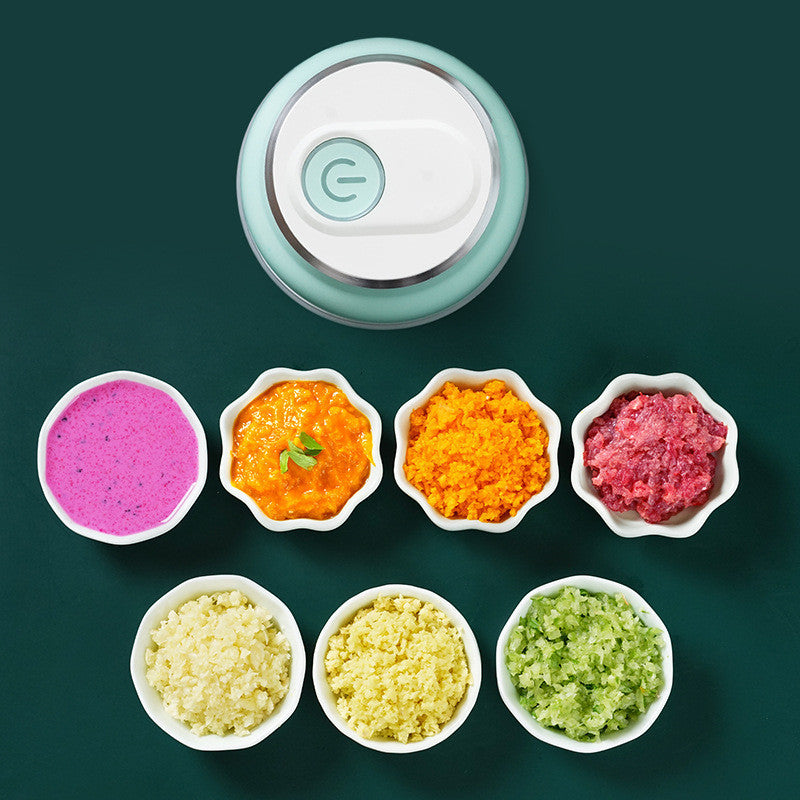 Portable Electric Mini Garlic Cutter Masher Vegetable Fruit Meat Food Chopper Grinder - FIFI LONDON