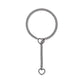 Stainless Steel Lariat Heart Necklace Personality Heavy Ring Cuban Long Chain Punk Rock Slipchain Choker Collar For Women Men