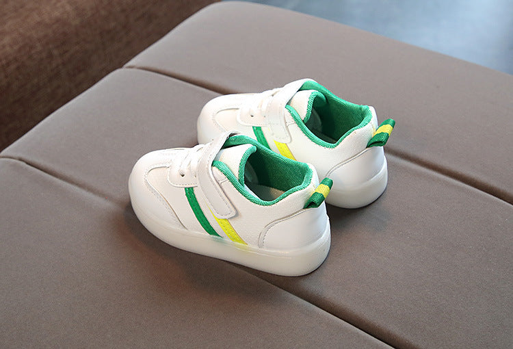 Kimmy White LED Sneakers Shoes - FIFI LONDON