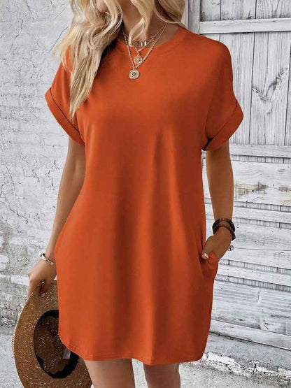 Casual loose short sleeve dress 