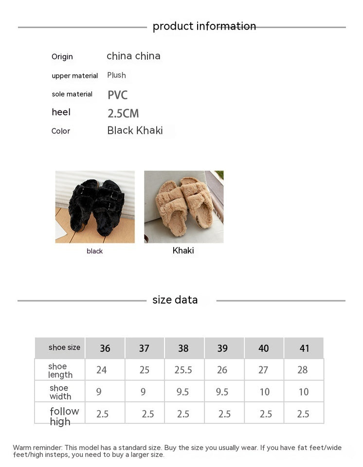 Women's Outer Wear Warm Winter Cotton Slippers - FIFI LONDON