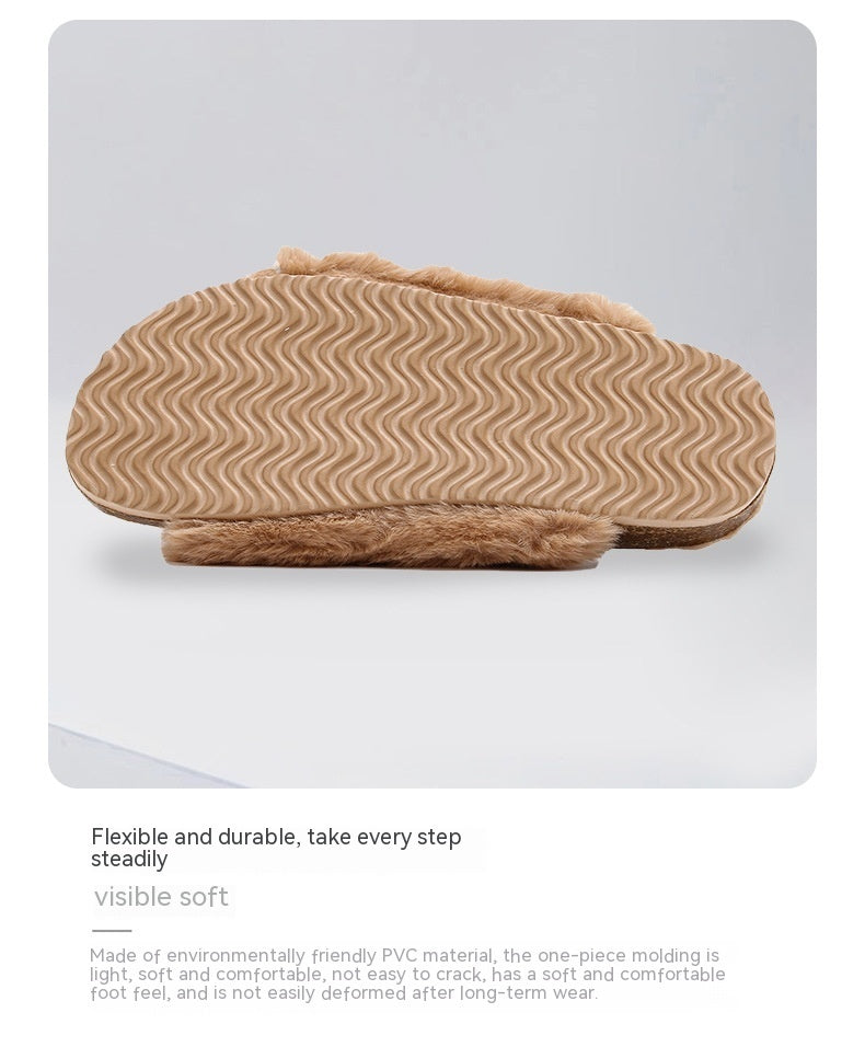 Women's Outer Wear Warm Winter Cotton Slippers - FIFI LONDON
