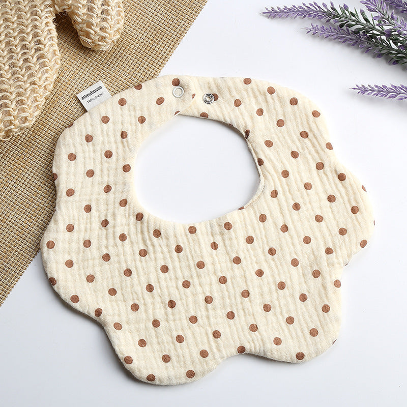 Cotton Simple Newborn Printing Drool Towel - FIFI LONDON