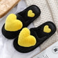 Cute Love Slipper Winter Warm Fluffy Shoes Home Slippers