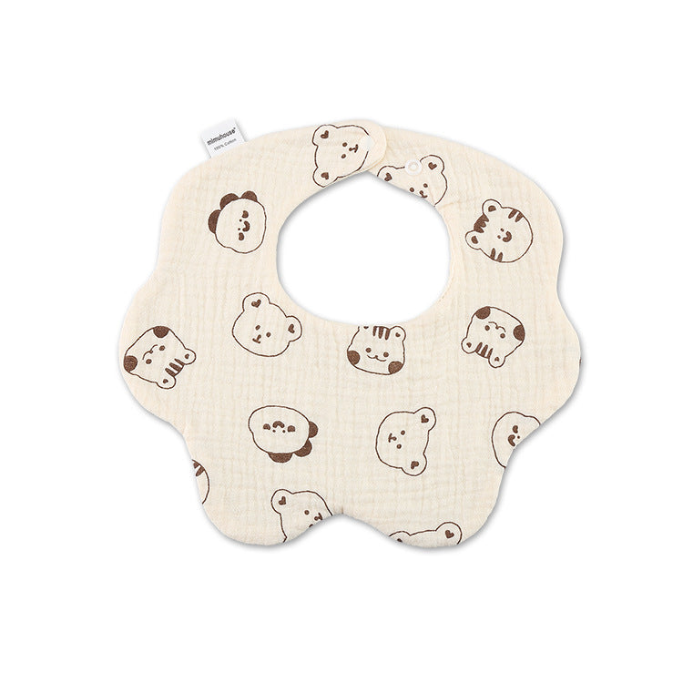 Cotton Simple Newborn Printing Drool Towel - FIFI LONDON