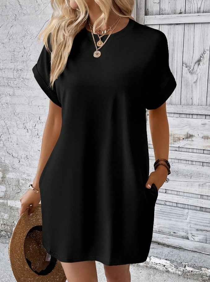 Casual loose short sleeve dress 