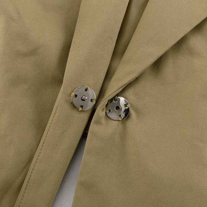 Khaki Oversized Sleeveless Blazer & Shorts Co-ord Set