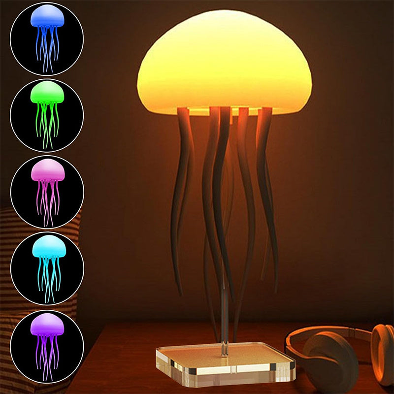 Jellyfish Mood Lamp LED Jellyfish Night Light Portable Jellyfish Lamp Jellyfish Decorations Smart Table Lamp For Bedside Desk - FIFI LONDON