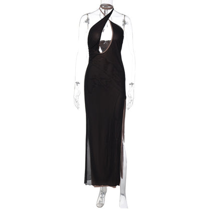 Slim fit slit long gown