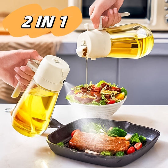 olive oil sprayer, oil dispenser, vinegar spray bottle, soy sauce dispenser, kitchen accessory, cooking tool, BBQ accessory, air fryer accessory, grilling accessory, baking supply