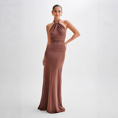Women’s One Shoulder Bodycon Dress shown front-on on model — Fifi London Summer collection