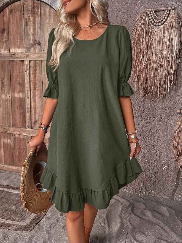 Casual loose short sleeve dress
