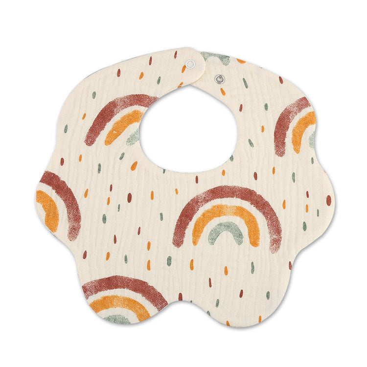 Cotton Simple Newborn Printing Drool Towel - FIFI LONDON