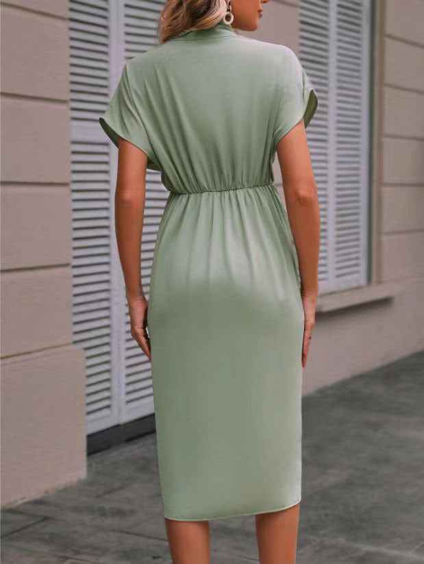 Pleated summer fashion dress