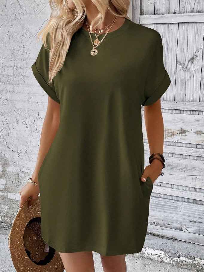 Casual loose short sleeve dress 
