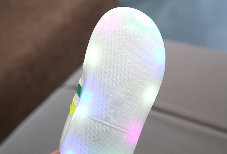 Kimmy White LED Sneakers Shoes - FIFI LONDON