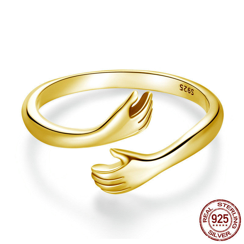925 sterling silver hug ring 