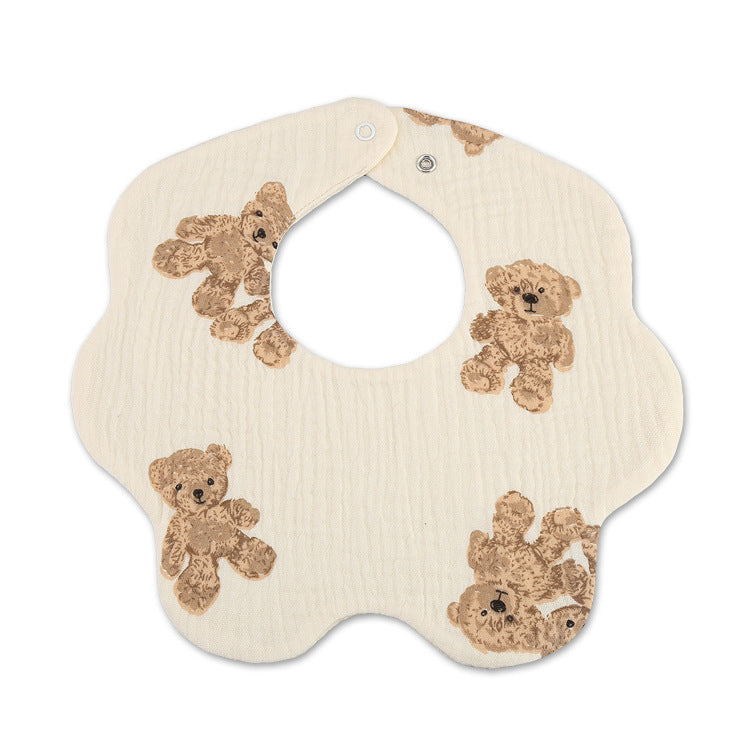 Cotton Simple Newborn Printing Drool Towel - FIFI LONDON