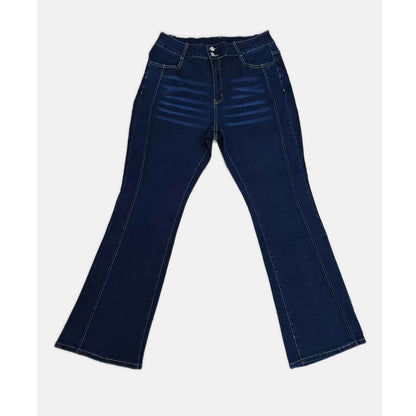 Women’s High Waist Skinny Jeans shown front-on on model — Fifi London Autumn collection
