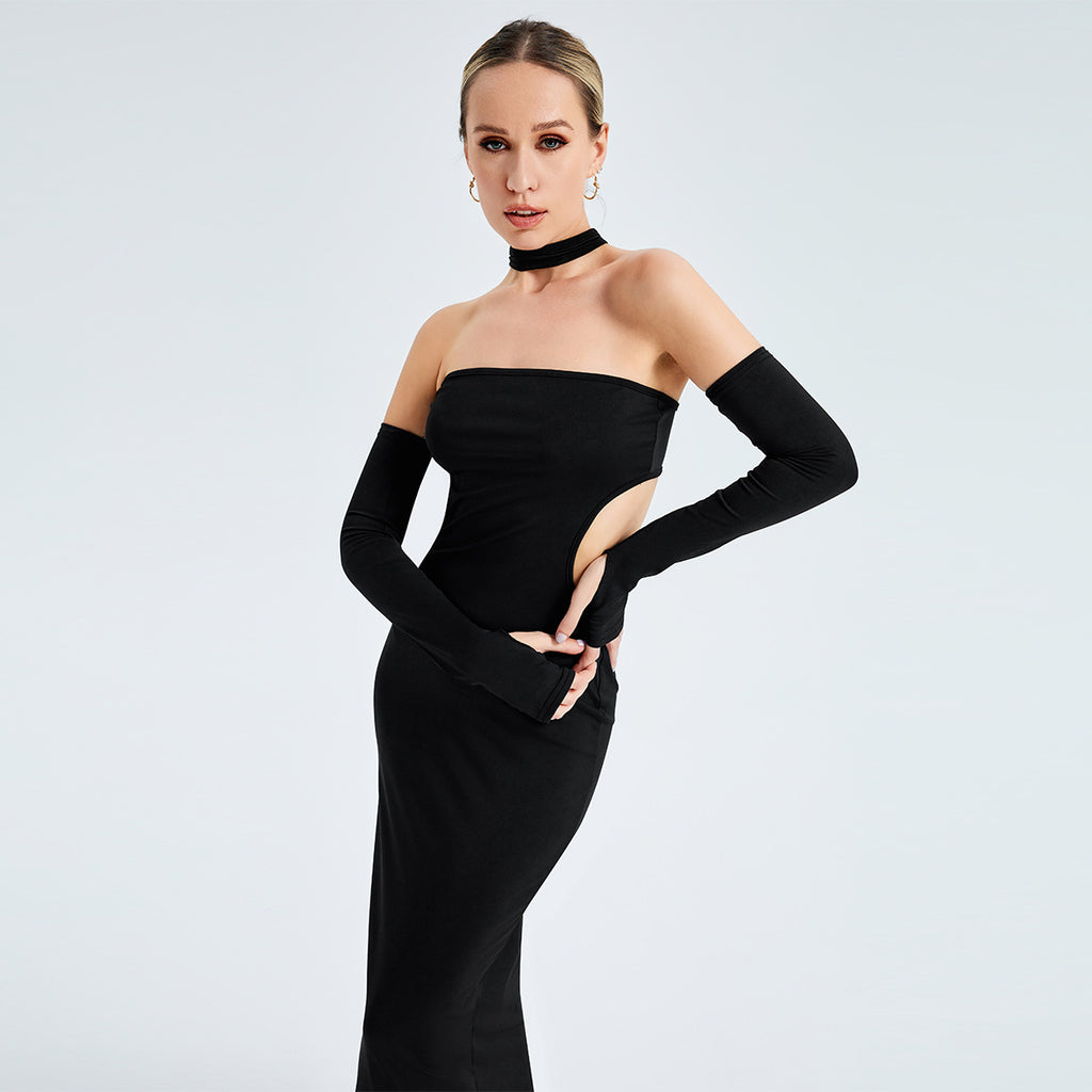 Chic off-shoulder party dress