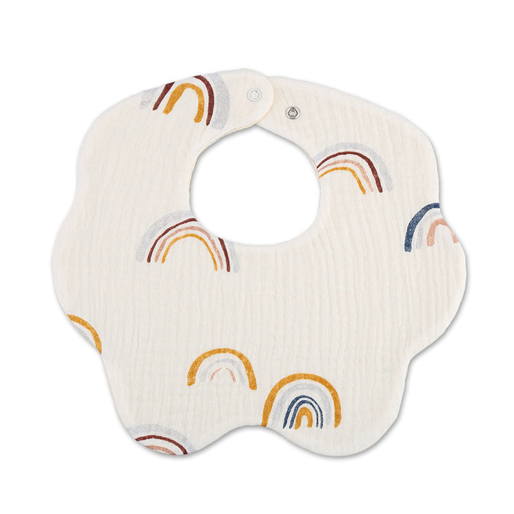 Cotton Simple Newborn Printing Drool Towel - FIFI LONDON