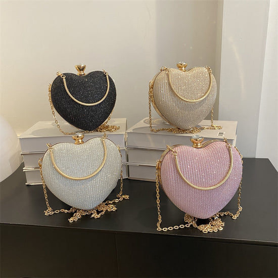 Banquet Bag Love Chain Shoulder Crossbody Handbag Outfit