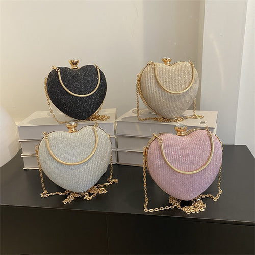 Banquet Bag Love Chain Shoulder Crossbody Handbag Outfit - FIFI LONDON