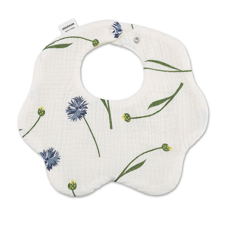 Cotton Simple Newborn Printing Drool Towel - FIFI LONDON