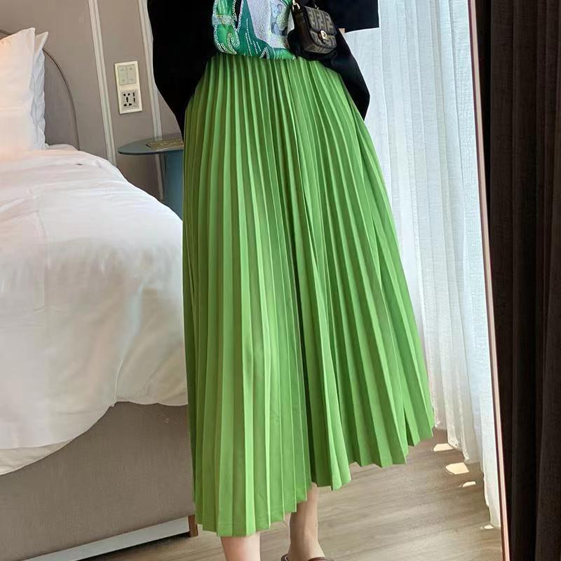 High waist pleated skirt