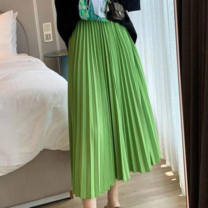 High waist pleated skirt