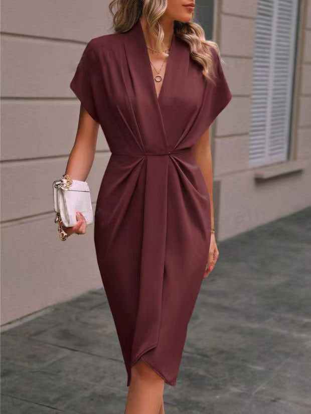 Pleated summer fashion dress
